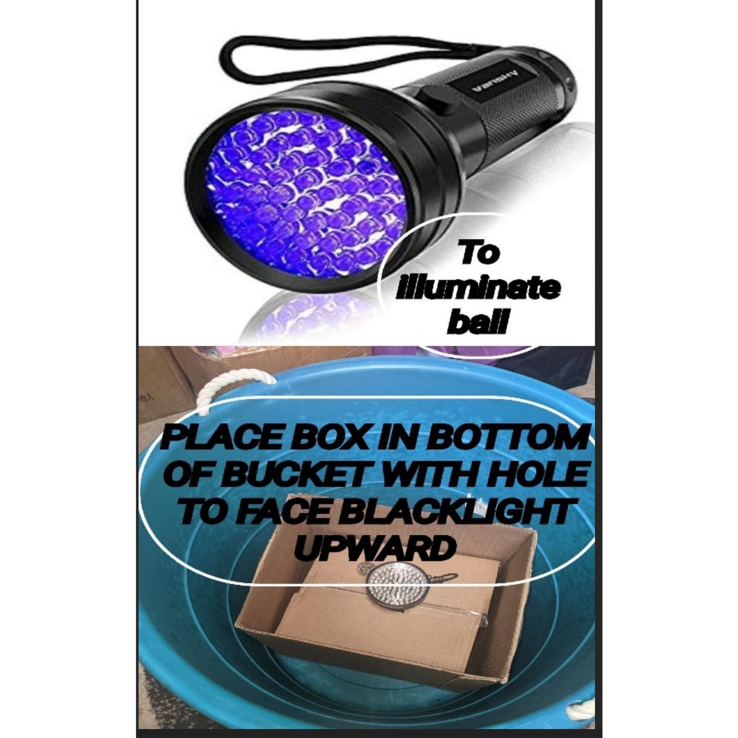 5-watt blacklight flashlight for glow drumming