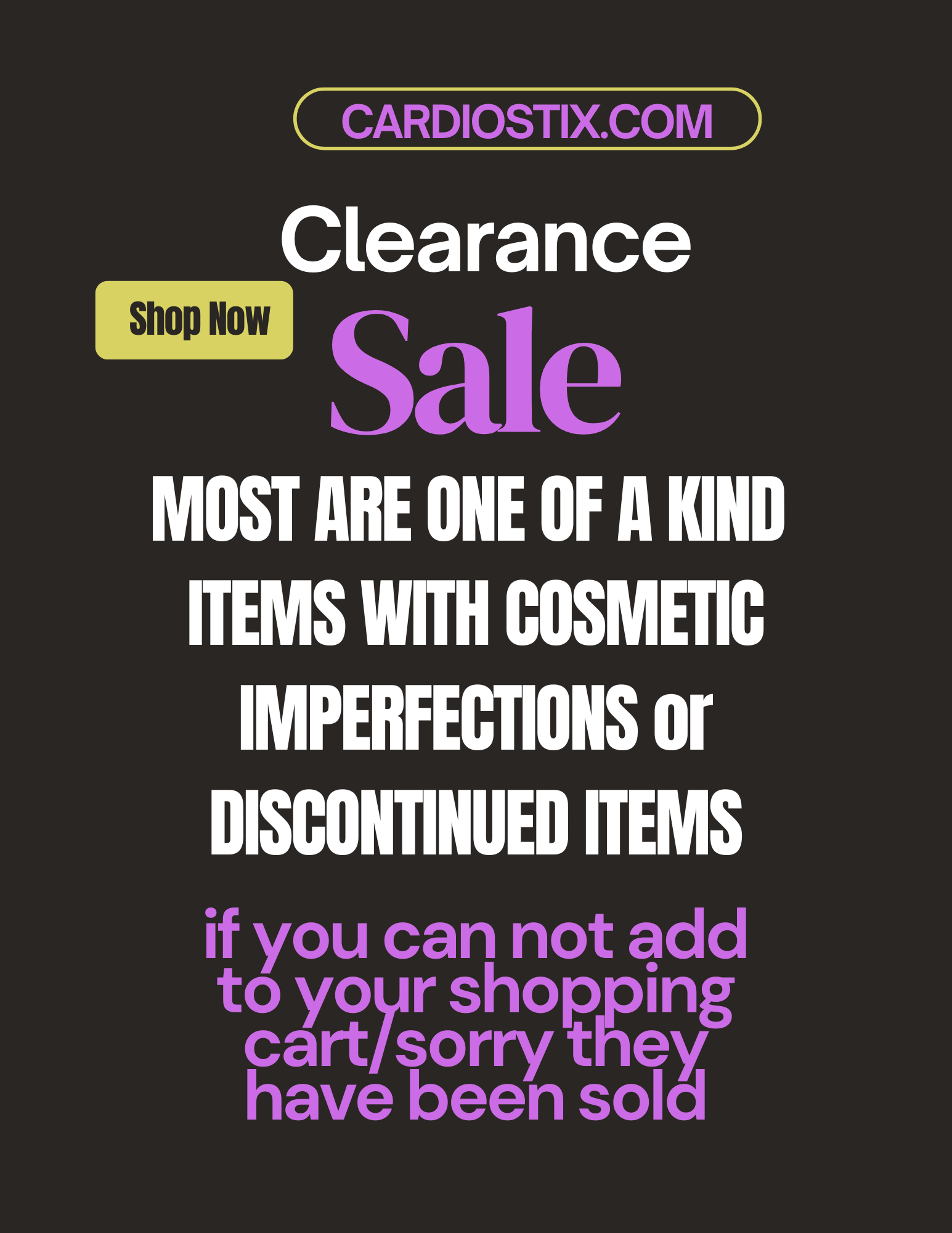 CLEARANCE/SPECIAL OFFER