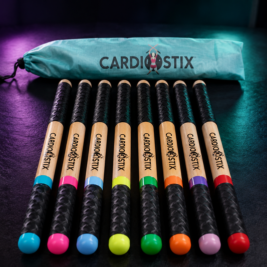 Premium Double Grip Drumsticks — 6 Pair, Sticks Only (We Choose Colors)
