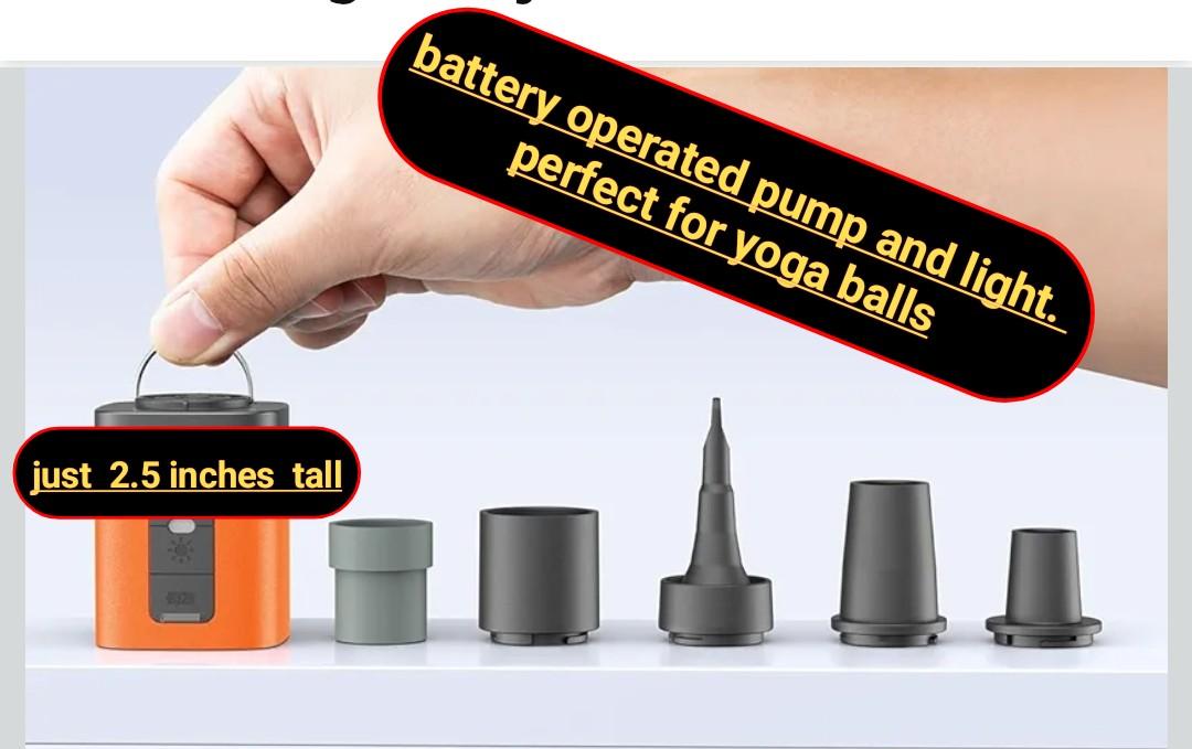 MINI RECHAREABLE INFLATOR/DEFLATOR AIR PUMP W/LIGHT