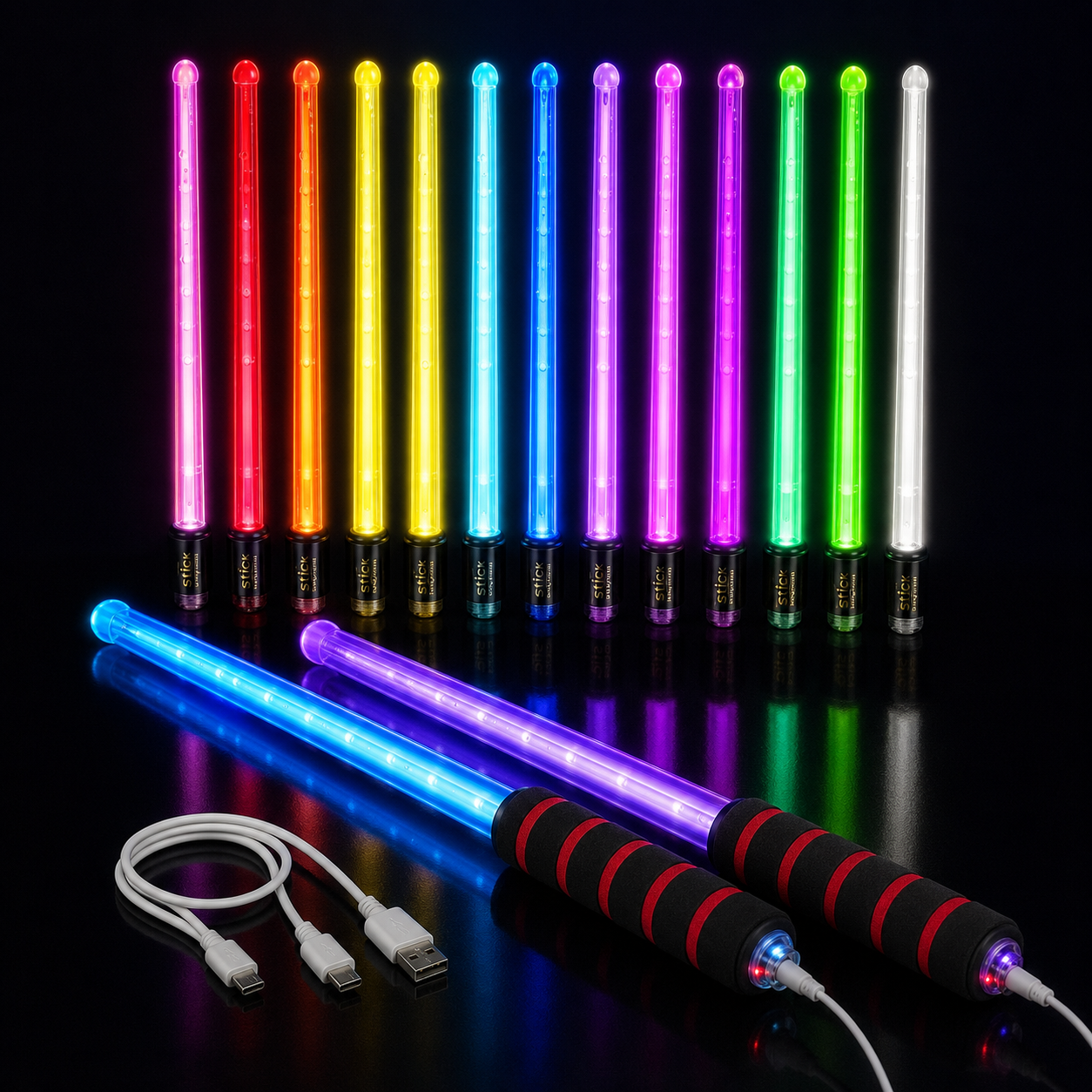 Rechargeable Drumsticks & More Lighted Goodies