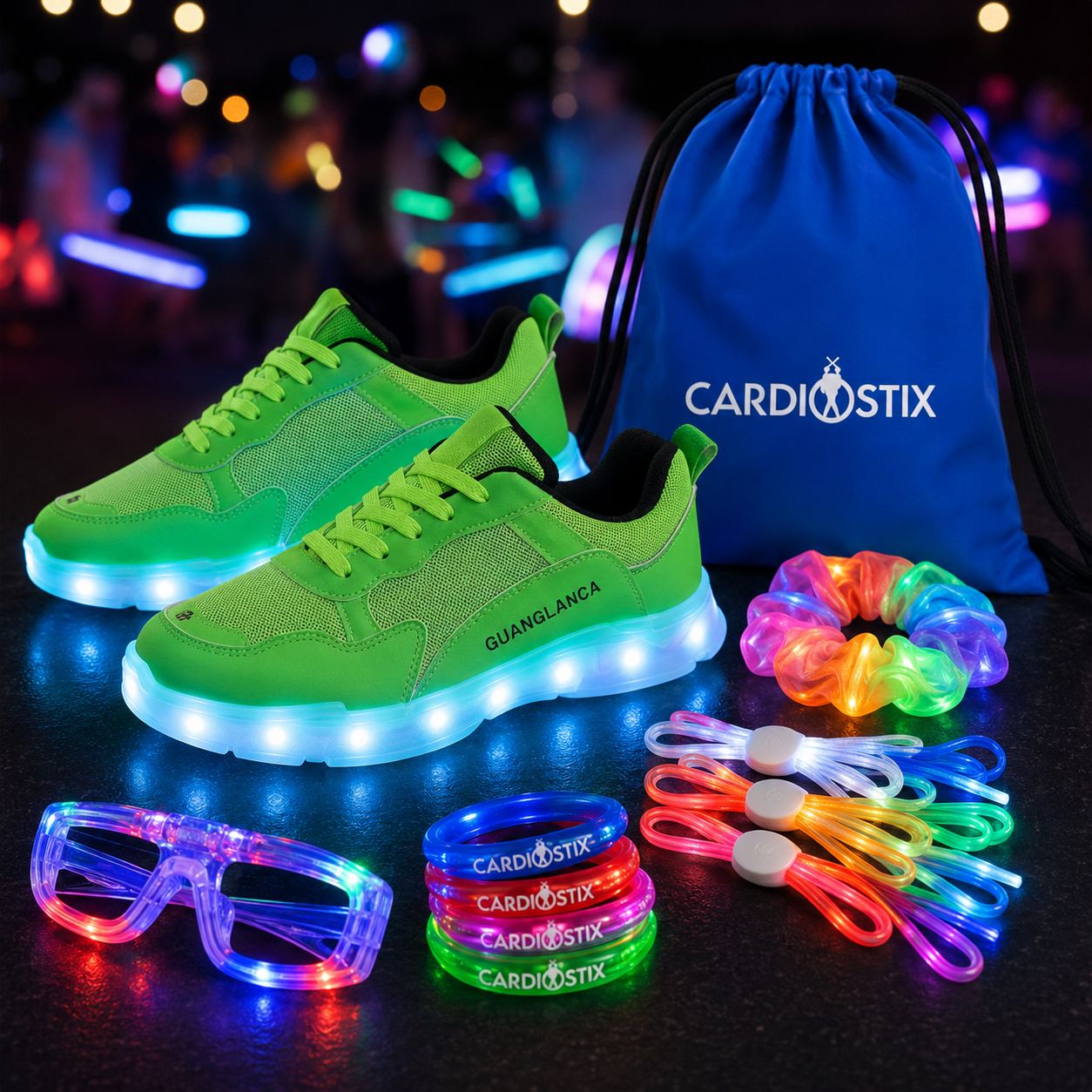 Rechargeable Lighted Shoes Bundle — Read Description, Order Larger If Unsure
