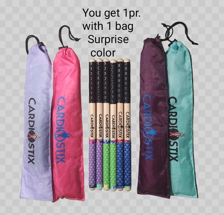 PREMIUM WEIGHT "DESIGNER" DOUBLE GRIP DRUMSTICKS 1 PR. W/BAG