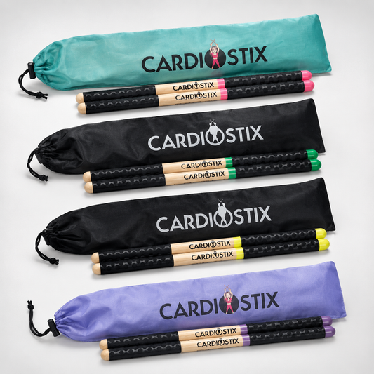 Premium Weighted Drumsticks — Double Grip with Bag