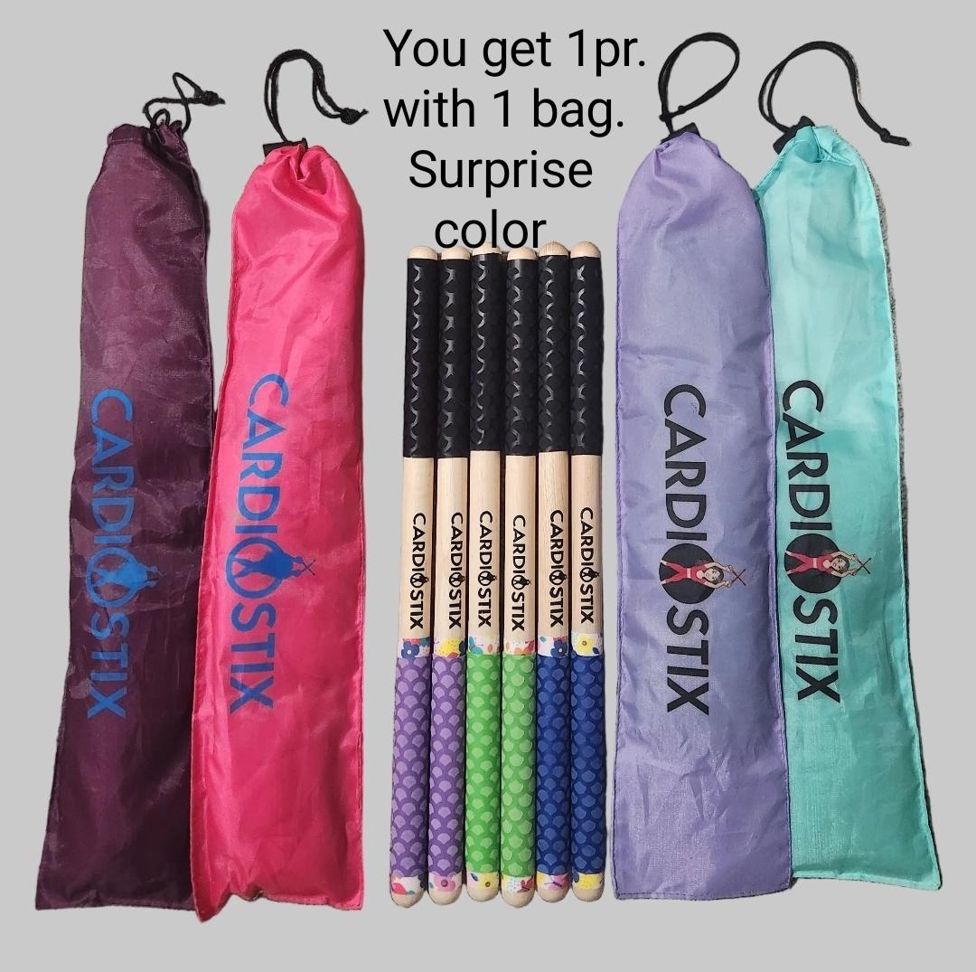 PREMIUM WEIGHT "DESIGNER" DOUBLE GRIP DRUMSTICKS 1 PR. W/BAG