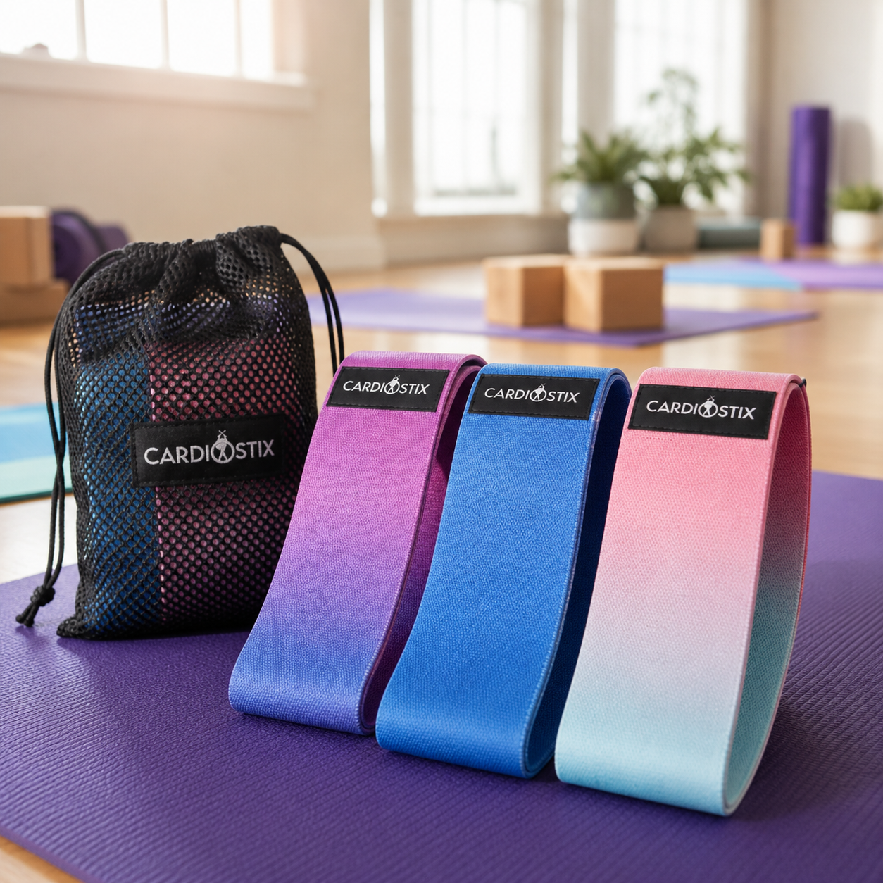 Tie-Dye Resistance Bands with FREE Carry Bag