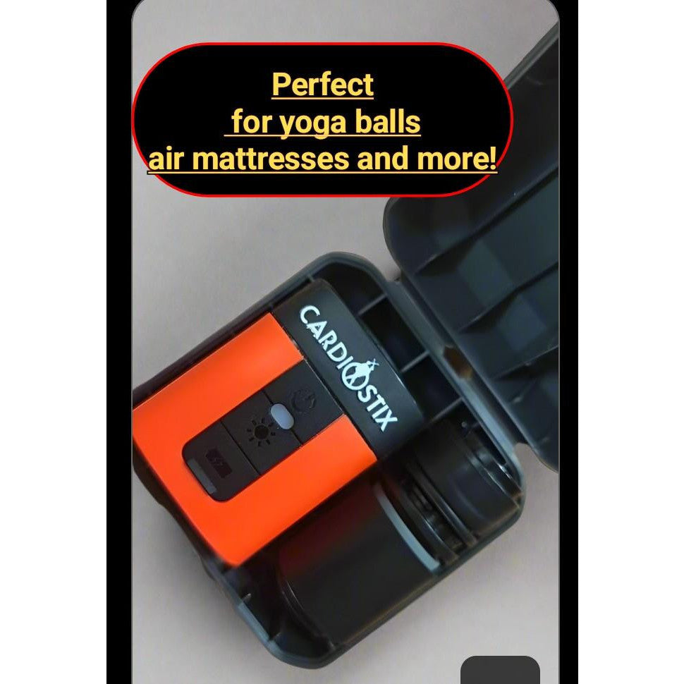 Mini rechargeable air pump with LED light for yoga balls