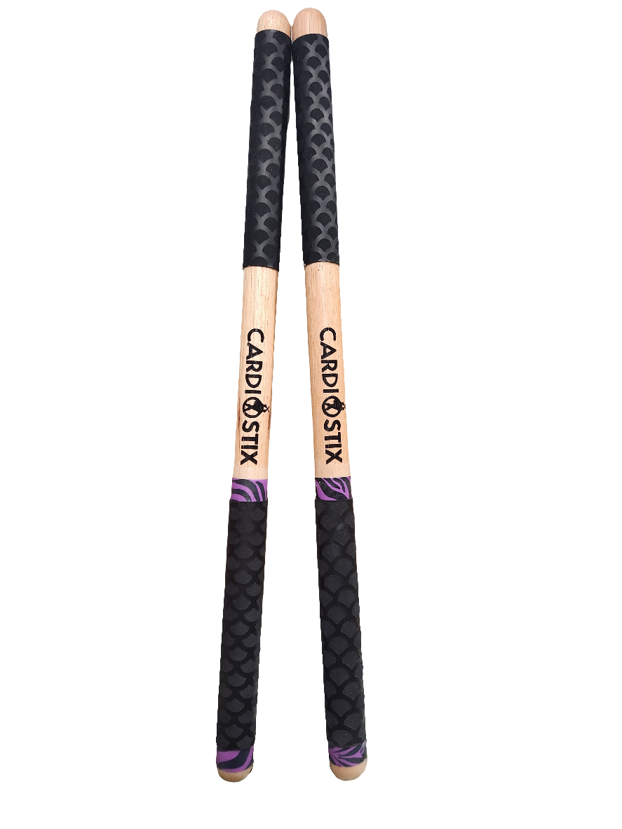 PREMIUM WEIGHT &quot;DESIGNER&quot; DOUBLE GRIP DRUMSTICKS 1 PR. W/BAG