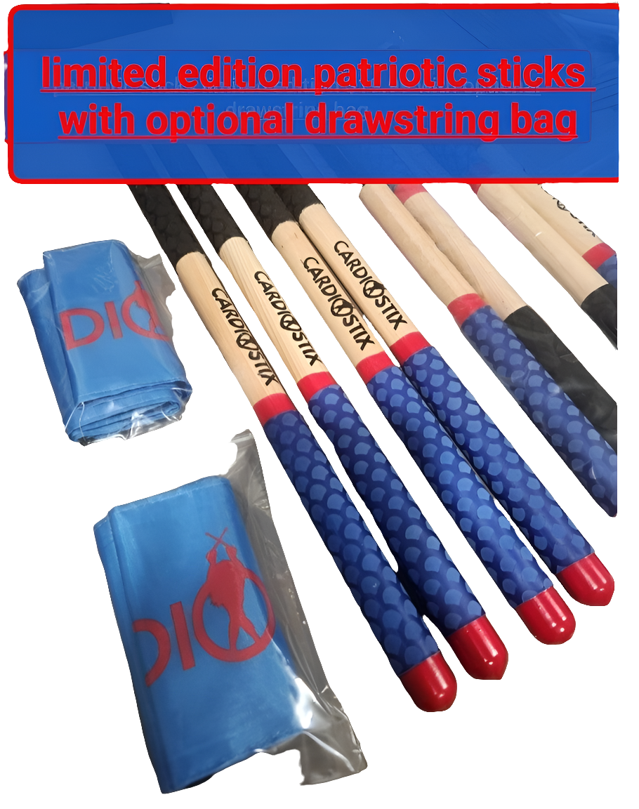 PATRIOTIC  PREMIUM DOUBLE GRIP STICKS(drawstring bag optional)