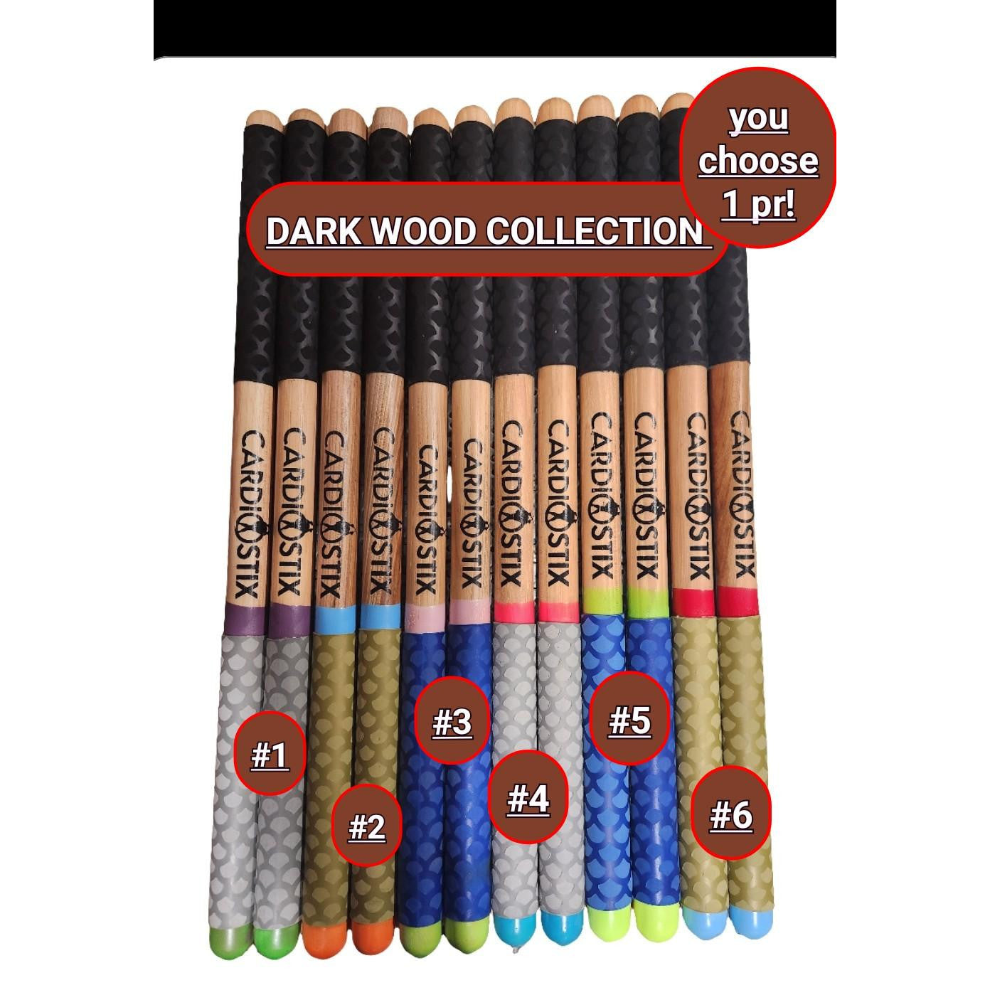 Premium dark wood drumsticks collection
