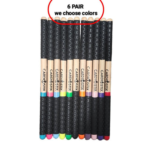 Premium drumsticks 6-pair class pack assorted colors