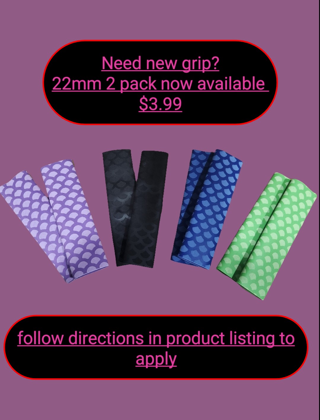 HEAT SHRINK TUBING-20MM OR 22MM MERMAID GRIP