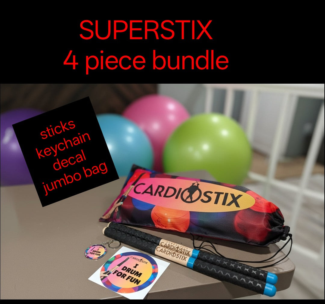 Superstix Premium Double Grips with Bonus Grip — Sticks Only or choose combo w/ball