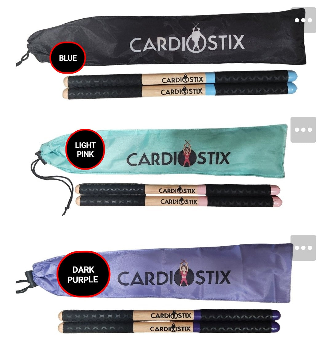 Premium weighted double-grip drumsticks color option 22