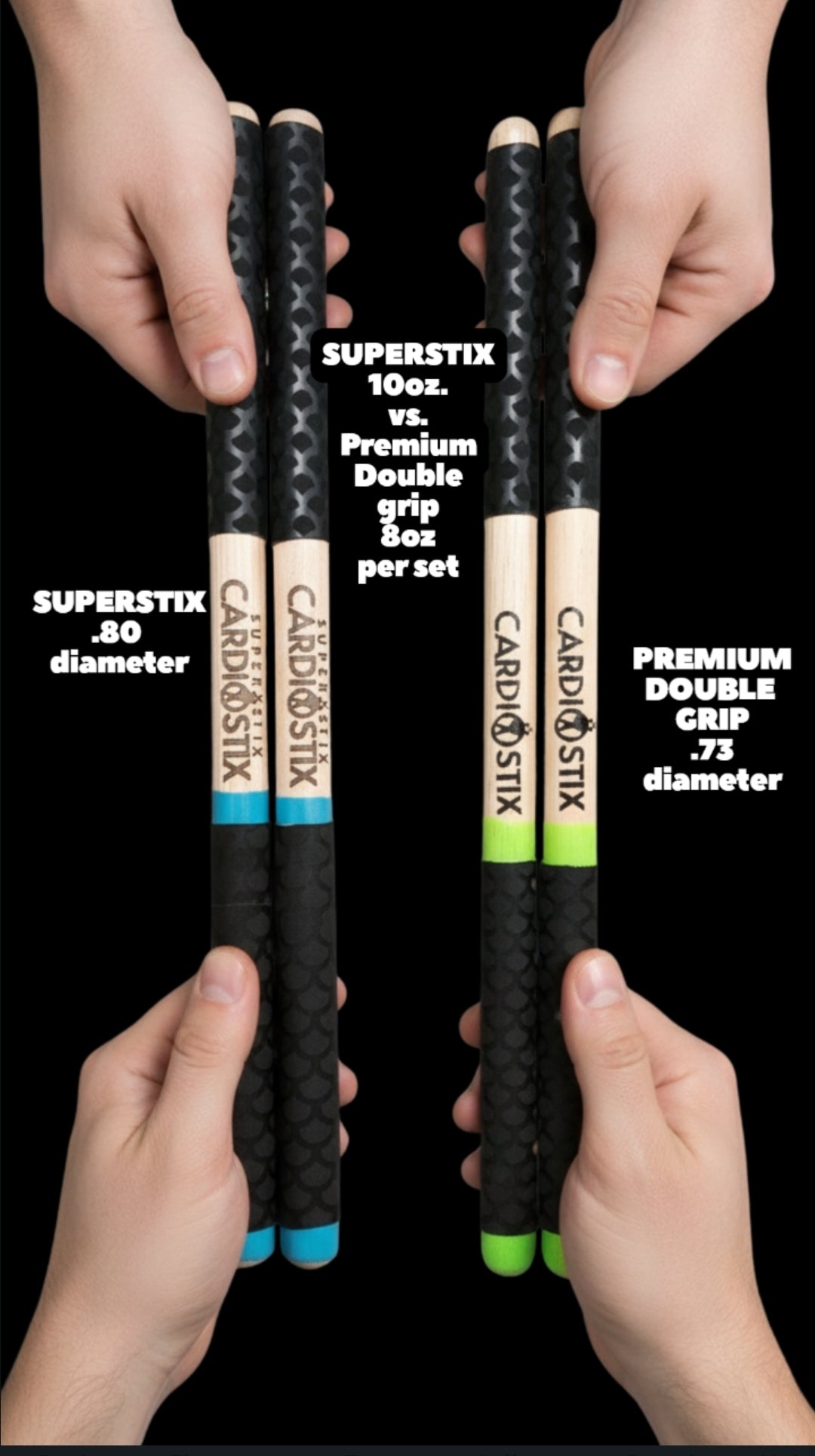 SUPERSTIX PREMIUM DOUBLE GRIPS (sticks only)