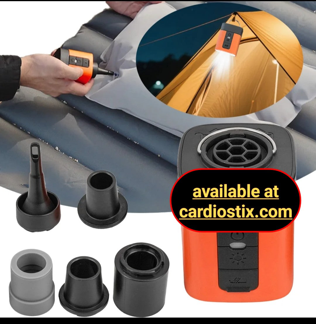 MINI RECHAREABLE INFLATOR/DEFLATOR AIR PUMP W/LIGHT