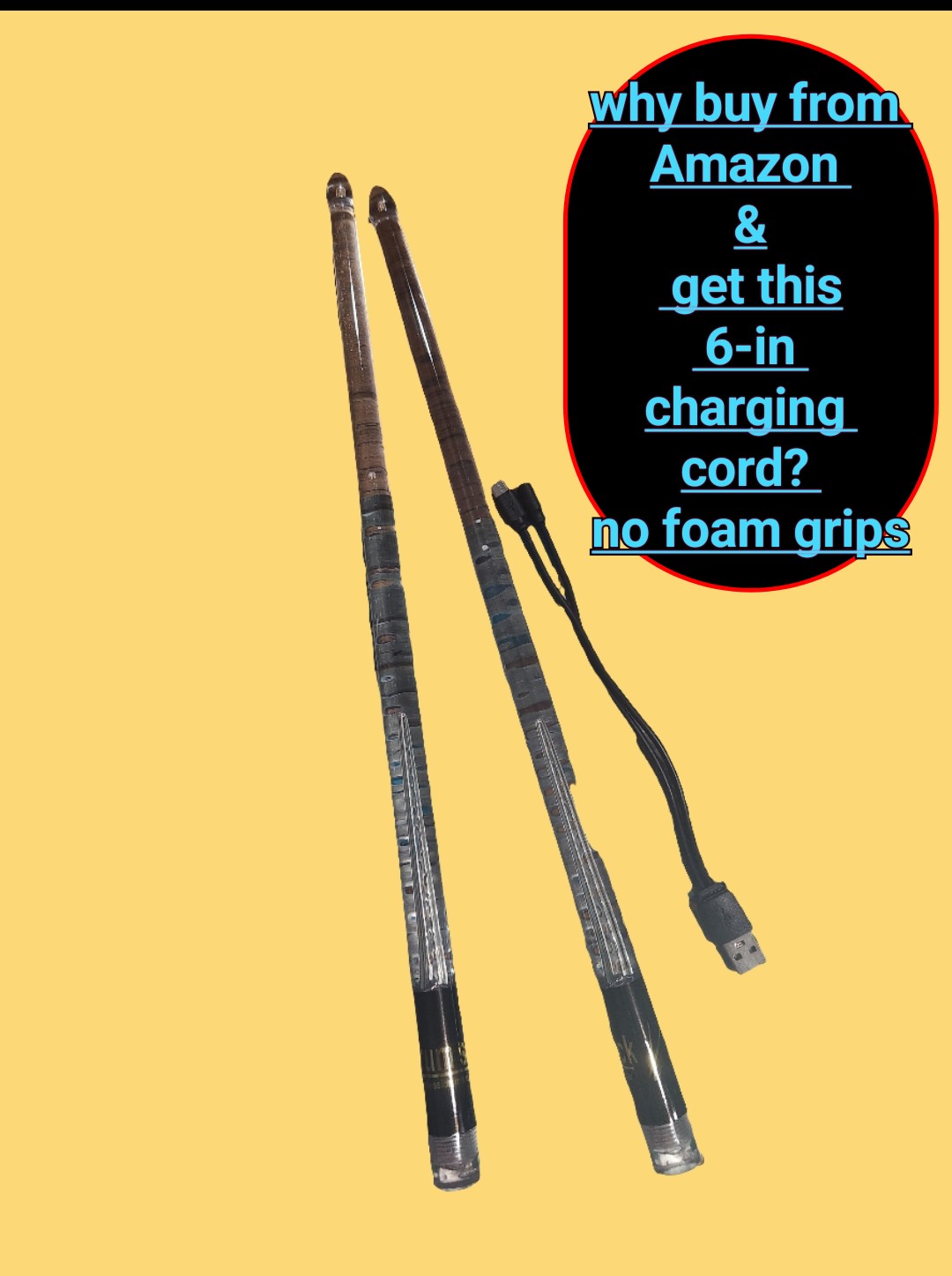 LIGHT UP DRUMSTICKS &amp; MORE-RECHARGEABLE DRUMSTICKS