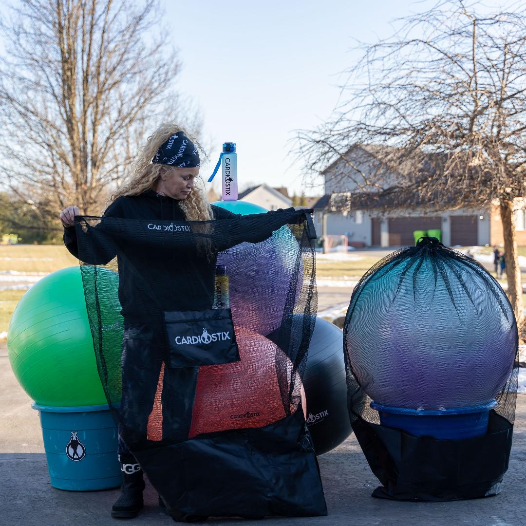 CARDIOSTIX CARDIO DRUMMING BUCKET BALL HAULER (this is the mesh bag only!)