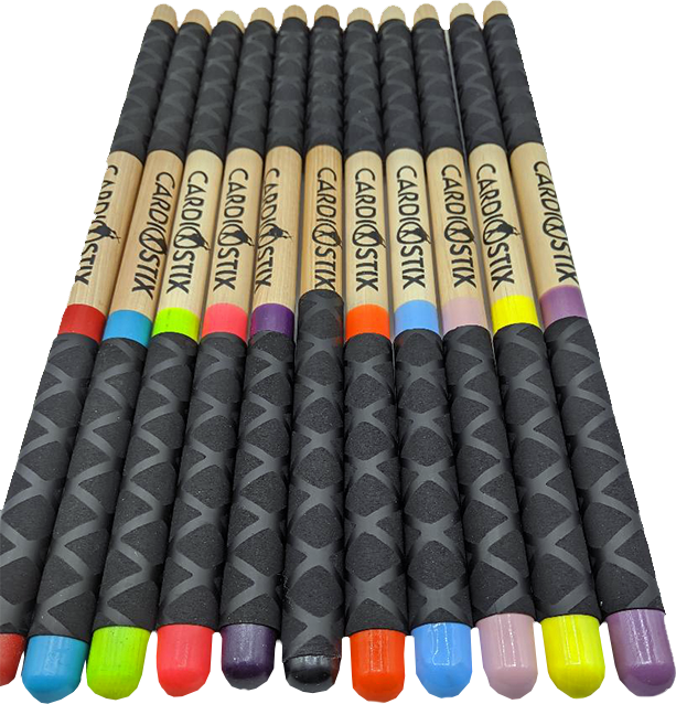 6 SET BUNDLE ASSORTED COLORS-DOUBLE GRIP PREMIUM WEIGHTED(6 SETS STICKS ONLY)