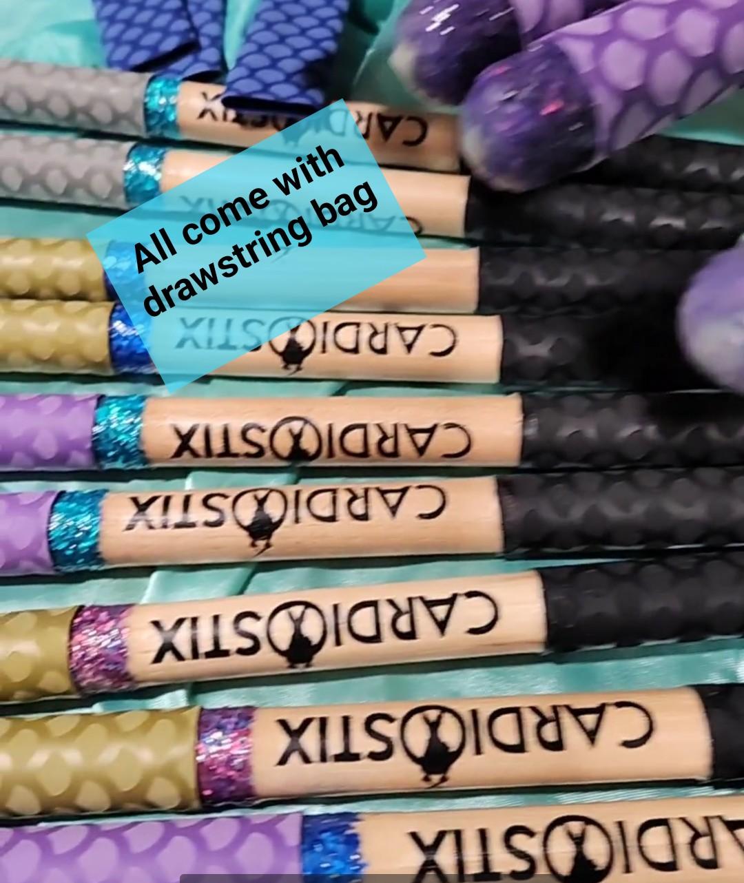 DOUBLE GRIP  PREMIUM GLITTER SURPRISE WEIGHTED DRUMSTICKS WITH FREE CARRY BAG