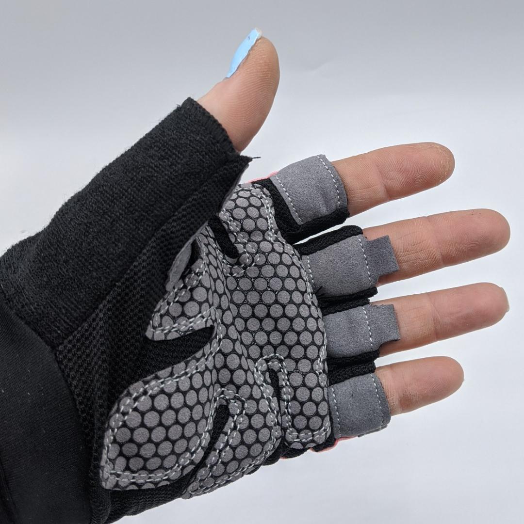 $79 TKO Women Black Pink Fitness Durable Grip Workout Fingerless Gloves  Size XL