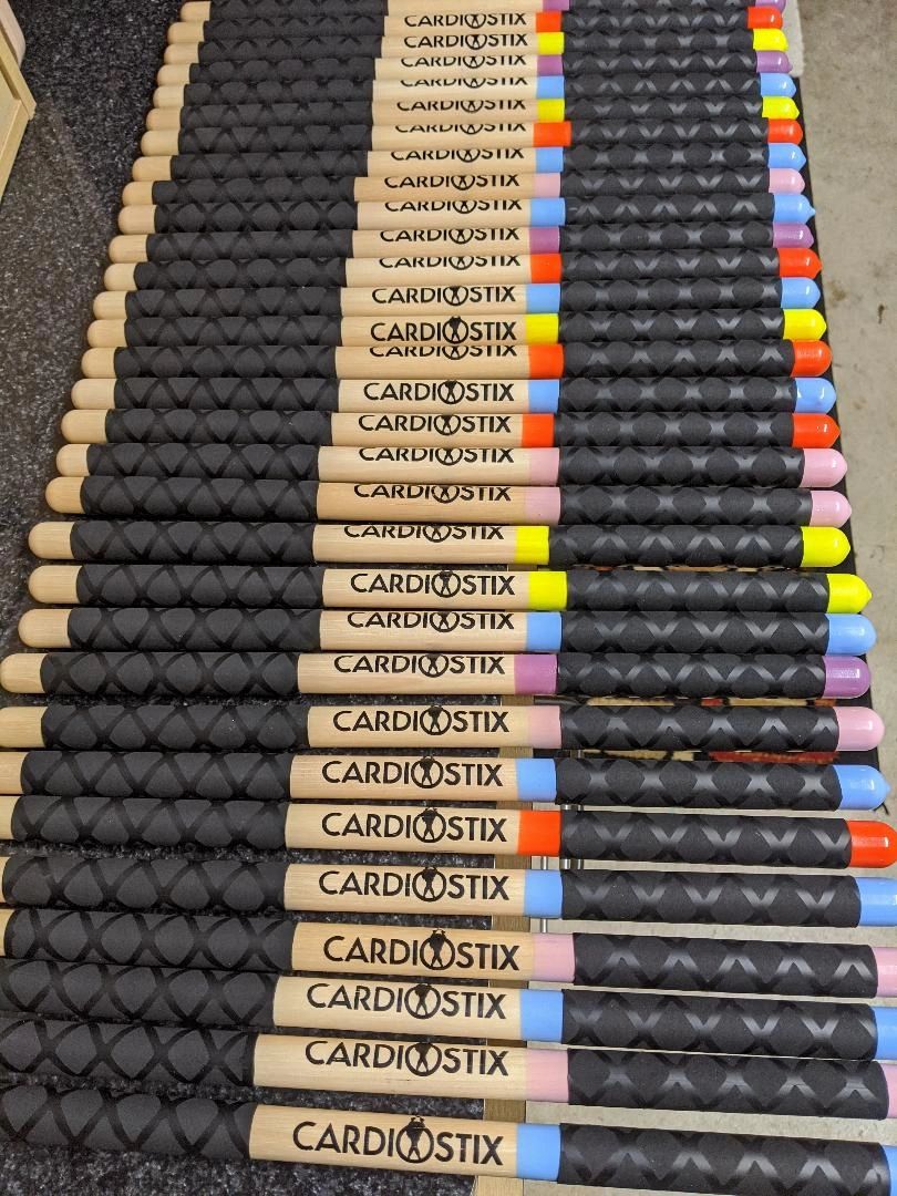 6 SET BUNDLE ASSORTED COLORS-DOUBLE GRIP PREMIUM WEIGHTED(6 SETS STICKS ONLY)